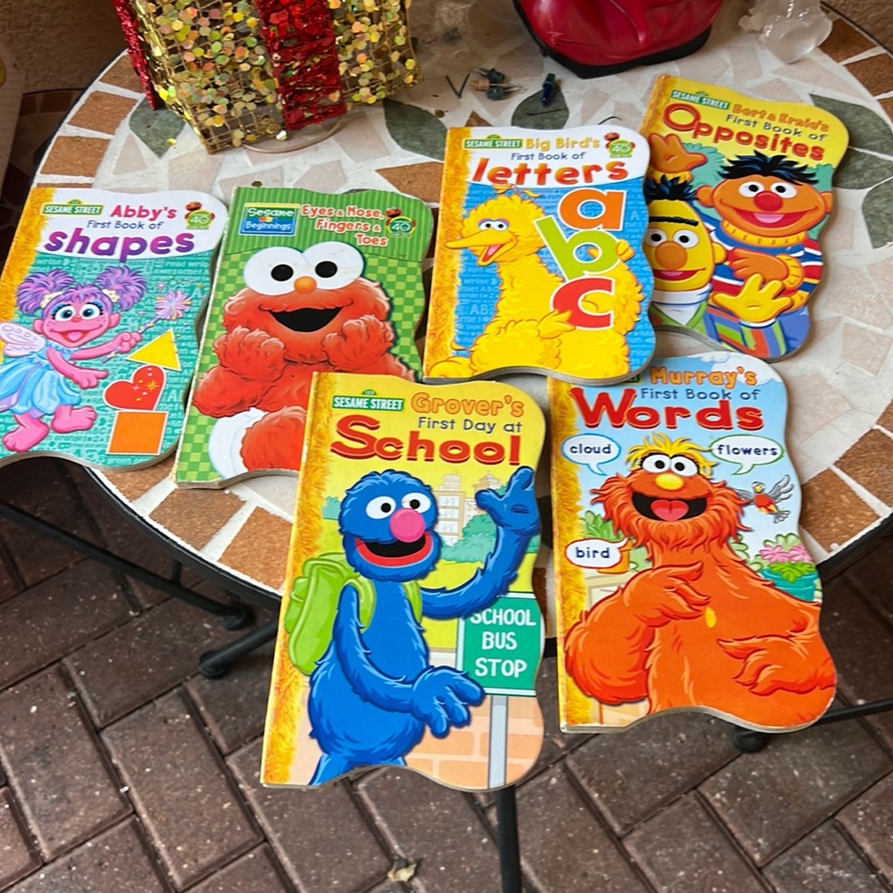 'Sesame Beginnings. And 123  sesame st.6 books some might be vintage board books